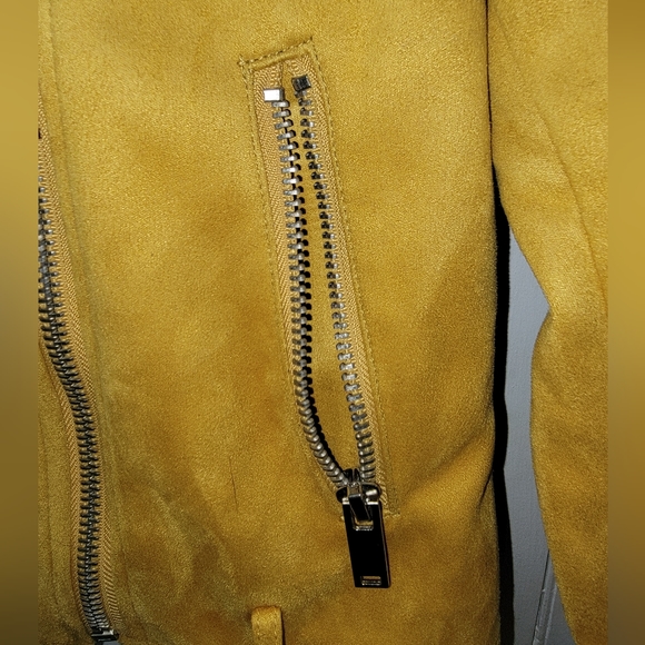 Primark Faux Suede Moto Jacket Size 6 - Picture 5 of 9